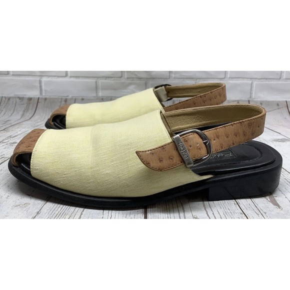 Rodelli Uomo New York Yellow/Brown Slip-On Leather Casual Square Toes Size 10.5 - Picture 3 of 13